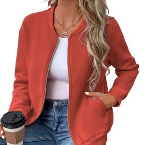 Chaqueta Bomber 2026, Resistente al Viento, Cálida, Ecológica, con Cierre, para Invierno, Transpirable, Mangas Largas, Corte Holgado, para Mujer - Product Image 5