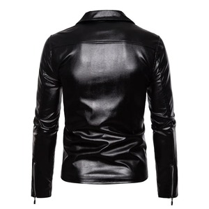 Chaqueta informal para hombre versión coreana de la tendencia de la chaqueta de motocicleta de primavera y otoño para jóvenes guapos y delgados abrigo de cuero para hombre - Product Image 5