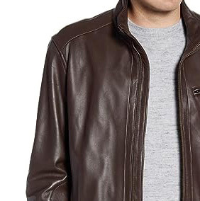 Veste en cuir pour homme Jawda International 2023, de haute qualité, style décontracté simple, fermeture éclair, adaptée à l'hiver, unie - Product Image 4