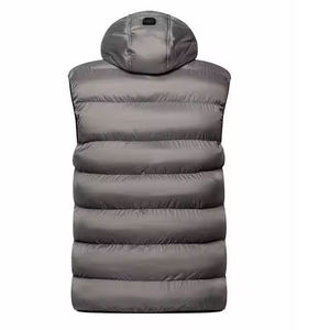 Chaleco Acolchado de Invierno para Hombre de Alta Calidad, Transpirable, con Logotipo Personalizable, Acabado Lavado, Color Sólido - Product Image 4