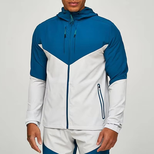 Chaqueta cortavientos ligera personalizada para hombre, impermeable, reflectante, con cremallera, bolsillo, bloque de Color sólido para invierno, nueva colección - Product Image 2