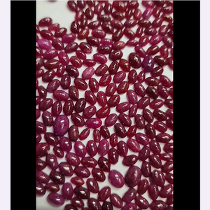 397 piezas de rubí Natural 7x4mm 7x5mm cabujón ovalado 247 CTS lote Iroc ventas cabina de piedras preciosas sueltas de alta calidad US $125 para todos - Product Image 2