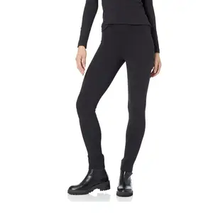 黑色女性健身打底裤批发高品质定制标志健身紧身衣无缝柔软高腰瑜伽打底裤