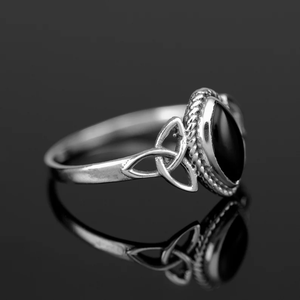Women's Vintage Design 925 Sterling Silver <b>Ring</b> with <b>Black</b> Onyx and Diamond Fine Jewelry for Wedding Anniversary Engagement - Product Image 2