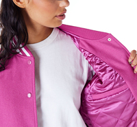 Veste de baseball d'hiver unisexe avec broderie de logo personnalisé, fermeture à boutons, réversible et respirante