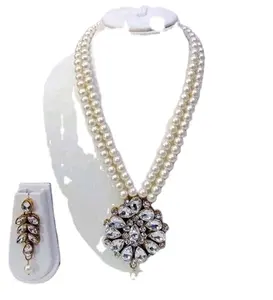 Royal White Grey Pearls Necklace 3 Line Pearl Necklace Manufacturer FOR WOMEN USA EUROPE WOMEN BEST BULK BUY SALE