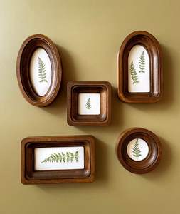 Natural finish wooden photo <b>frame</b> for organic decor wall desk display earthy calm style gift <b>wedding</b> anniversary birthday - Product Image 6