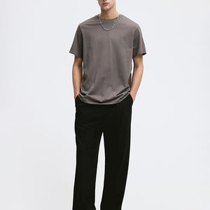 เสื้อยืดผู้ชายผ้าฝ้าย100% น้ำหนักเบาระบายอากาศได้ดีสีเทาทึบ - Product Image 2