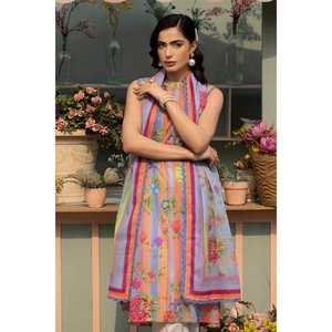 Traje de Chifón de 3 Piezas para Mujer, Sin Costuras, Transpirable, Estampado, con Bordado, Diseño Multi-Opción - Product Image 5