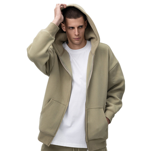 Customized <b>Zip</b> <b>Hoodie</b> Fleece Designer Baggy Green Plain Grey Cotton <b>Black</b> Streetwear Heavyweight Blank Oversized <b>Zip</b> <b>up</b> <b>Hoodie</b> - Product Image 2