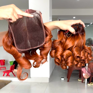 Extensiones de cabello con textura hinchable de la mejor calidad para hacer pelucas por ti mismo de 100% cabello humano vietnamita - Product Image 3