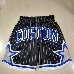Shorts de basket-ball pour hommes, 30 équipes américaines, respirants, 100% polyester, brodés, avec poche, tricotés, pour l'été – Vente chaude - Product Image 4