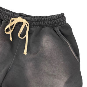 Pantalones cortos lavados con ácido de verano personalizados para hombre, tinte solar Vintage, sudor desteñido, algodón, borde cortado desgastado, estampado estilo informal transpirable - Product Image 3