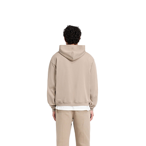 Sudadera con capucha y cremallera de algodón pesado 100% de alta calidad para hombre con bolsillo de secado rápido y transpirable patrón sólido de invierno - Product Image 2