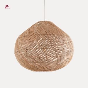 Lámpara colgante de ratán de bambú tejida hecha a mano Natural de alta calidad para decoración de habitación lámpara colgante de ratán - Product Image 2