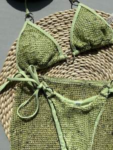 Bikini en triangle à nouer sur mesure pour filles string sexy maillot de bain de luxe maillots de bain - Product Image 2