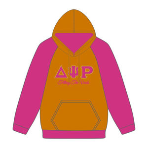 2025 Delta PSI Rho เสื้อแขนยาวเสื้อแขนยาวมีฮู้ดแบบสวมหัวสีทอง80คอตตอน20โพลีเอสเตอร์เติมช่องว่างเสื้อผ้าลำลองสำหรับชีวิตชาวกรีก - Product Image 2