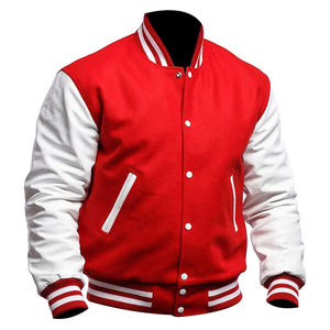 Chaquetas de Béisbol Originales al por Mayor, Ropa Exterior para Hombre, Chaquetas Bomber Casuales con Parches de Letras, Logotipo de Equipo Escolar, Chaquetas Universitarias Personalizadas - Product Image 1