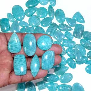 100% Amazonite naturelle pierre précieuse en vrac Cabochon en gros pierre précieuse en vrac belle pierre précieuse naturelle en vrac pour la fabrication de bijoux - Product Image 5