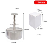 Presse à viande pour hamburgers en acier inoxydable léger et durable, fabriquée directement par le fabricant, facile à nettoyer et à utiliser.