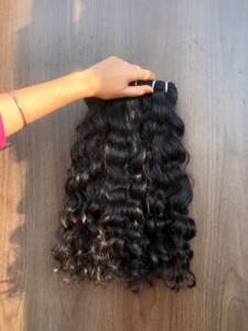 Extensiones de cabello virgen de templo indio rizado crudo de 24 pulgadas, cabello natural sin procesar 100%, precios al por mayor, proveedor indio - Product Image 4