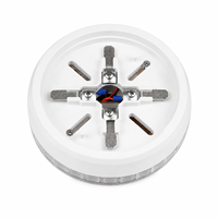 Détecteur d'incendie adressable Alfamax AXDB-03 avec avertisseur sonore, alimentation en boucle 24V DC, fonctionnement intelligent, protection incendie intégrée à 360°