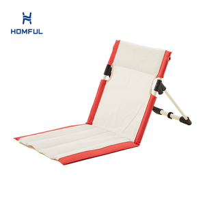 Chaise de sol portable sans pieds HOMFUL |   Siège pliable de plage et de <span class=keywords><strong>stade</strong></span> avec dossier - Product Image 1