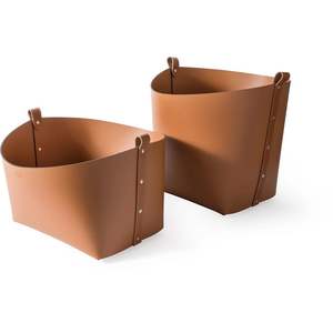 Leather Handmade <b>Box</b> Style Single Slot <b>Magazine</b> Holder with Curved Handles Best Quality <b>Magazine</b> Rack Use Low Cost - Product Image 2