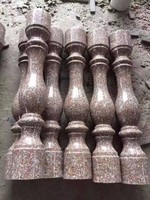 Fabricación de bases de columnas de granito personalizadas |   Pedestal cilíndrico para barandales y bancos de balaustrada - Fábrica de procesamiento - Energía