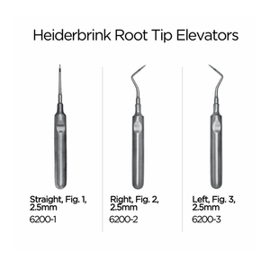 Heiderbrink Root Tip Elevators Stainless Steel Root Lift Elevators Tooth Extraction Dental Surgery <b>Suture</b> <b>Kit</b> Medic Instrument - Product Image 2
