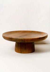 Handcrafted Wooden <b>Cake</b> <b>Stand</b> with Pedestal Natural Finish Durable Serving Display for Desserts Pastry Elegant Kitchen Table Dec - Product Image 4
