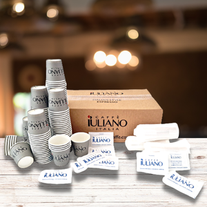 Kit d'accessoires pour expresso Caffe Iuliano, 150 pièces - Essentiels pour servir du café en boîte - Product Image 2