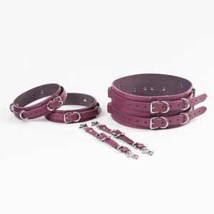 Fabricant ceinture de bondage BDSM personnalisée et poignets de cuisse en cuir de vachette différentes couleurs BDSM-0070 - Product Image 5