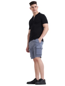 กางเกงขาสั้นคาร์โก้ผู้ชายแบบสั่งทำพิเศษสำหรับฤดูร้อน คุณภาพสูง กางเกงขาสั้นคาร์โก้ขนาดใหญ่พิเศษ มีกระเป๋าข้างสำหรับผู้ชาย - Product Image 3