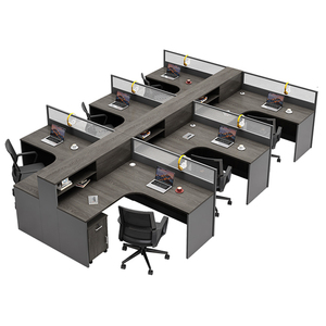Nordic Modular Eco Friendly Commercial <b>Office</b> Desks Wooden Panel Cubicle Workstation Metal Glass Partition Home School Use Emplo - Product Image 5