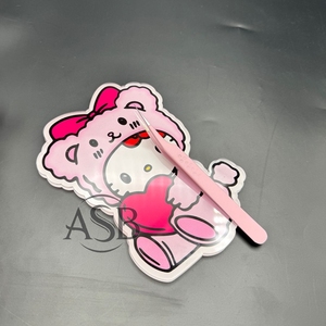 Personnage de dessin animé prix de gros tuile de palette de cils en acrylique avec aimant pour pince à épiler Logo personnalisé pince à cils carreaux de cils - Product Image 1