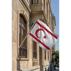 Cyprus Wall-Mounted Telescopic Flagpole <b>Set</b> with Digital Printed Polyester Banners - Product Image 2