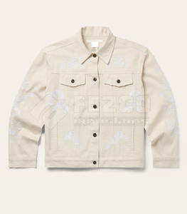 Veste en jean à capuche pour homme, nouveau design, pour l'hiver, fabrication professionnelle, coupe ajustée, logo sur le devant, vêtement décontracté - Product Image 1