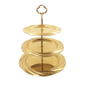 Design créatif sculpté à la main forme arrondie équipement de service de gâteau support de gâteau en métal hôtel Dessert serveur support luxe - Product Image 4