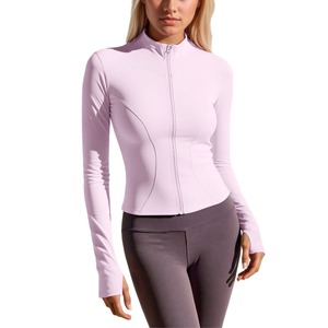Custom Breathable Spandex/Nylon Plus Size <b>Yoga</b> Top for Ladies Fitness <b>Jackets</b> Comfortable Flexible Workout Training - Product Image 5