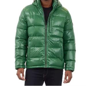 2025 hommes de haute qualité en Nylon doudoune Simple confortable brillant col montant veste d'hiver grande taille à la mode - Product Image 2