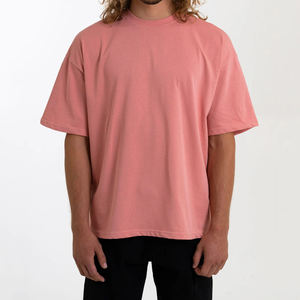 Venta al por mayor 100% algodón camiseta para hombres suelta ajuste impreso personalizado camiseta para hombres en blanco de gran peso camiseta de gran tamaño de los hombres - Product Image 1