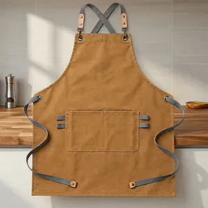 Delantal de Lona con Cintura Ajustable, Estilo Clásico, Resistente, Reutilizable, con Bolsillos, Resistente al Agua y Duradero - Product Image 1