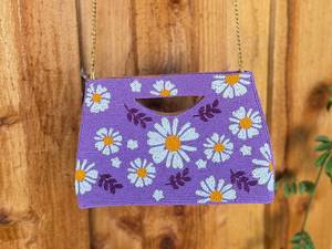 Handwoven beaded evening clutch bag with seed bead detailing beaded embroidery <b>handbag</b> with <b>Unique</b> Pure Handmade Design - Product Image 2