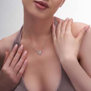 Luxurious 2.65 Ct Luxe Bloom Gems <b>Necklace</b> for Women in 14K White Gold with Lab Grown Diamonds Custom Jewelry - Product Image 3