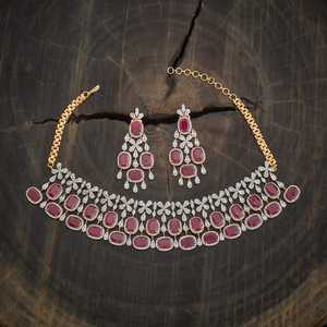 Zircon <b>Necklace</b> 182039 for Wedding Occasions - Product Image 1