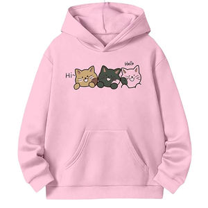 เสื้อมีฮู้ดผ้าเทอร์รี่พิมพ์ลายแบบสวมหัวสำหรับผู้หญิงทันสมัยสไตล์สตรีทแฟชั่นเป็นมิตรกับสิ่งแวดล้อม - Product Image 1