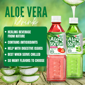 Bebida de aloe vera con jugo de fresa VINUT ISO HALAL KOSHER Muestra gratis Etiqueta privada OEM ODM Fabricante Precio al por mayor - Product Image 4
