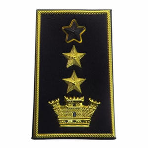 Épaulette élégante brodée à la main Insigne de la Royal Navy avec logo personnalisé Étiquette de marque pour robe de cérémonie - Product Image 4