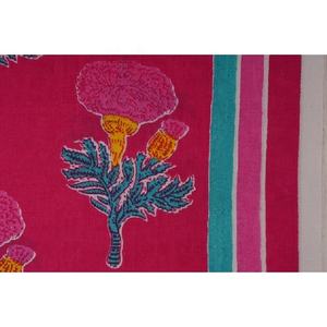 Cerise Pink Viridian verde fuego amarillo estampado Floral tela de algodón patio ligero para cortinas cubre juguetes para niños camisas equipaje - Product Image 4